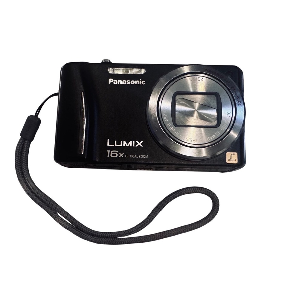 Panasonic Lumix DMC-ZS8 Digital Camera Blk 16x Optical Zoom Leica Lens 24mm Wide